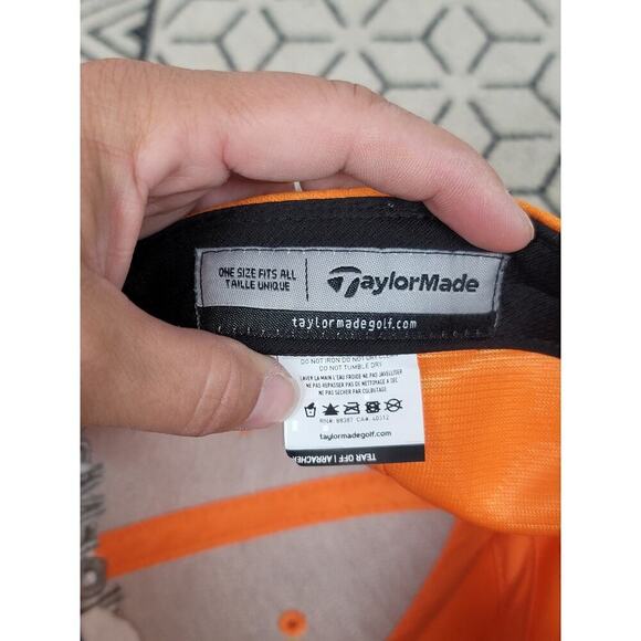 TaylorMade M1 PSi Adjustable Hat in Bright Orange, One Size Fits All - Picture 7 of 9